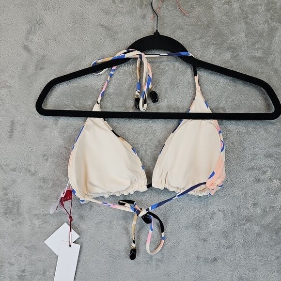 Red Carter Day Dreaming Halter Triangle Bikini Top Womens XL Moonstone Nylon - Picture 10 of 10